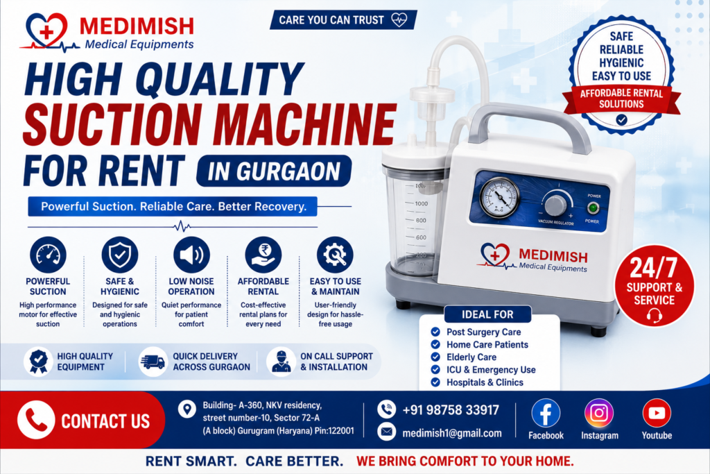 High Quality Suction Machine for rent in gurgaon