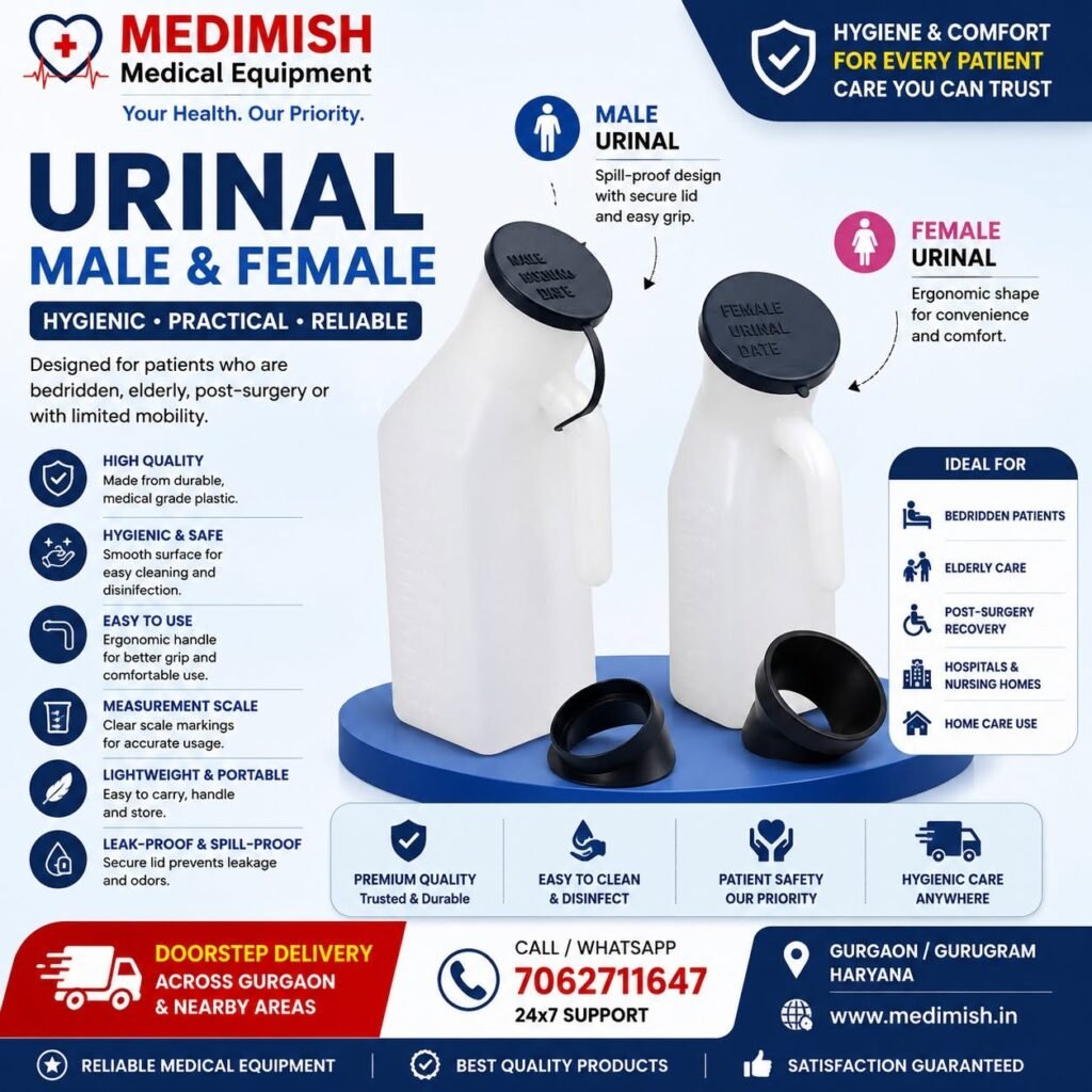 Urinal Male & Female in Gurgaon | Buy Medical Urinal Bottle